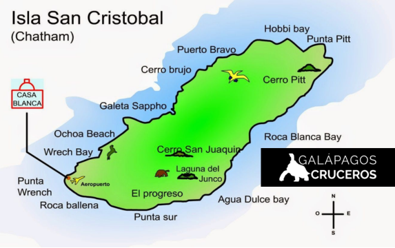 san cristóbal galápagos mapa que hacer 